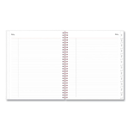 Blue Sky Joselyn Monthly Wirebound Planner, Joselyn Floral Artwork, 10 x 8, Pink/Peach/Black Cover, 12-Month (Jan to Dec): 2023