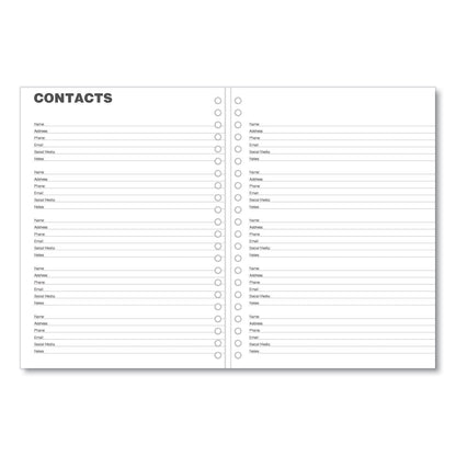 Universal Monthly Planner, 11 x 8, Black Cover, 14-Month, Dec 2022 through Jan 2024
