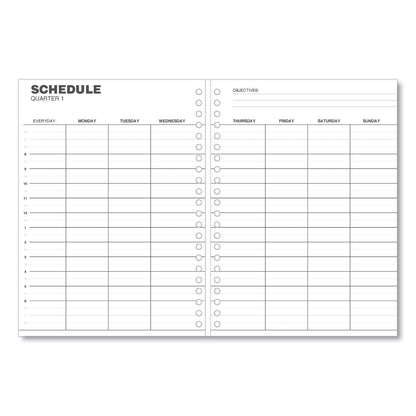 Universal Monthly Planner, 11 x 8, Black Cover, 14-Month, Dec 2022 through Jan 2024
