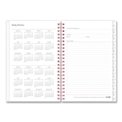 Blue Sky Joselyn Weekly/Monthly Planner, Joselyn Floral Artwork, 8 x 5, Pink/Peach/Black Cover, 12-Month (Jan to Dec): 2023