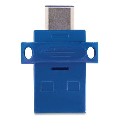 Verbatim Store ‘n' Go Dual USB 3.0 Flash Drive for USB-C Devices, 32 GB, Blue
