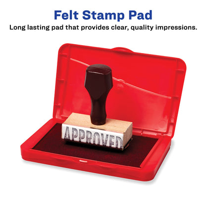 Carter's Pre-Inked Felt Stamp Pad, 4.2"5x 2.75", Black