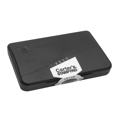 Carter's Pre-Inked Felt Stamp Pad, 4.2"5x 2.75", Black