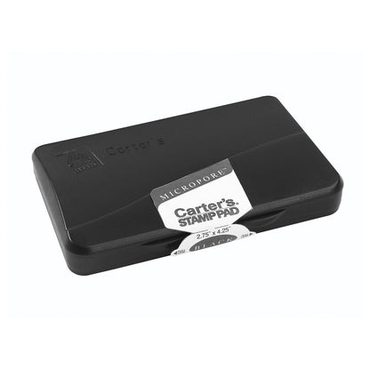 Carter's Pre-Inked Micropore Stamp Pad, 4.25" x 2.75", Black