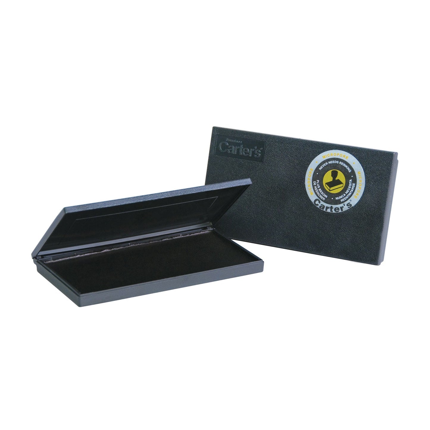 Carter's Pre-Inked Micropore Stamp Pad, 6.25" x 3.25", Black