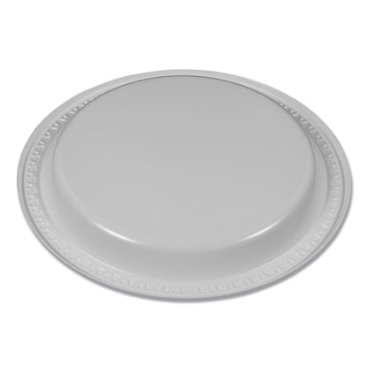 Tablemate Plastic Dinnerware, Plates, 7" dia, White, 125/Pack