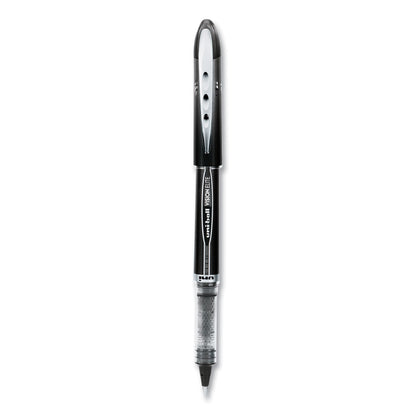uniball VISION ELITE Roller Ball Pen, Stick, Extra-Fine 0.5 mm, Black Ink, Black Barrel