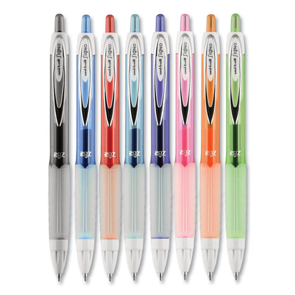 uniball Signo 207 Gel Pen, Retractable, Medium 0.7 mm, Assorted Ink and Barrel Colors, 8/Pack