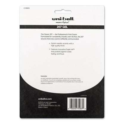 uniball Signo 207 Gel Pen, Retractable, Medium 0.7 mm, Assorted Ink and Barrel Colors, 8/Pack