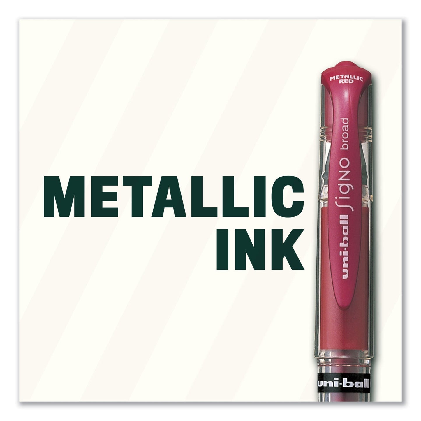 uniball Impact Bold Gel Pen, Stick, Bold 1 mm, Assorted Marvelous Metallics Ink and Barrel Colors, 3/Pack
