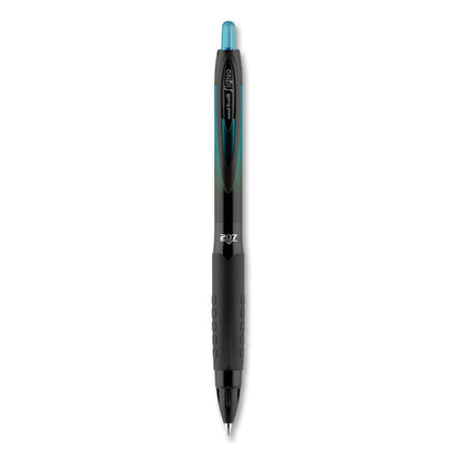 uniball 207 BLX Series Gel Pen, Retractable, Medium 0.7 mm, Black Ink, Translucent Black Barrel