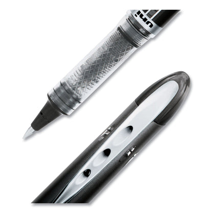 uniball VISION ELITE Roller Ball Pen, Stick, Extra-Fine 0.5 mm, Black Ink, Black Barrel