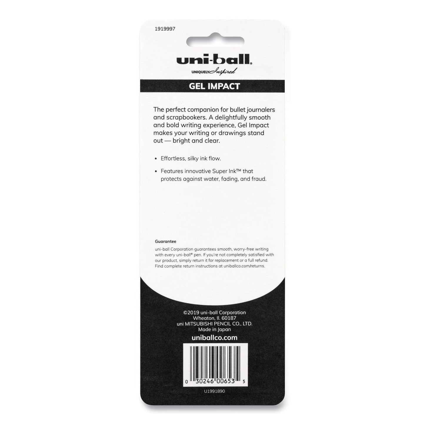 uniball Impact Bold Gel Pen, Stick, Bold 1 mm, Assorted Marvelous Metallics Ink and Barrel Colors, 3/Pack