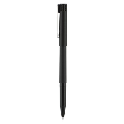 uniball Roller Ball Pen, Stick, Fine 0.7 mm, Black Ink, Black Matte Barrel, Dozen