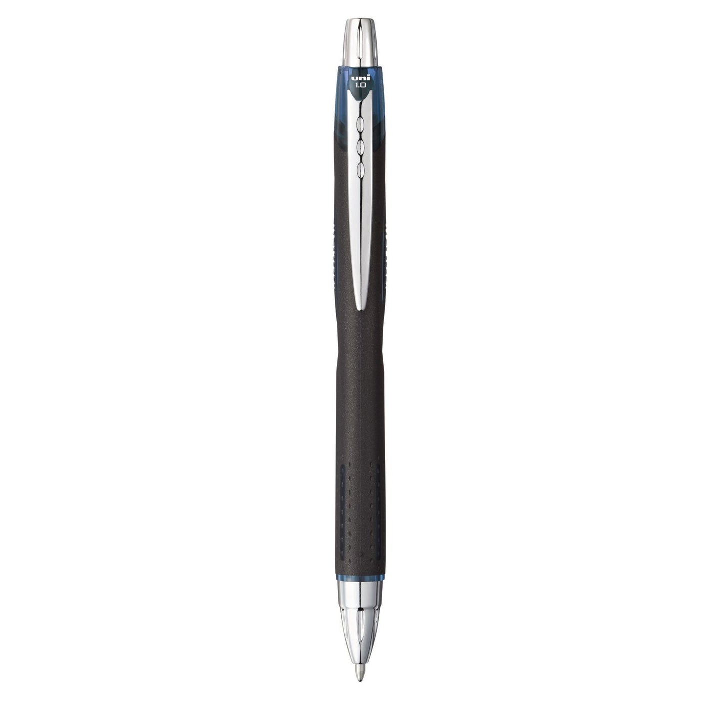 uniball Jetstream Retractable Ballpoint Pen, 1 mm, Blue-Black Ink, Black Barrel