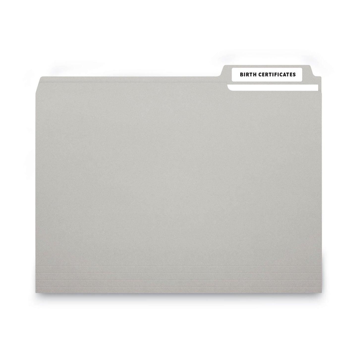MACO Cover-All Opaque File Folder Labels, Inkjet/Laser Printers, 0.66 x 3.44, White, 30 Labels/Sheet, 50 Sheets/Box