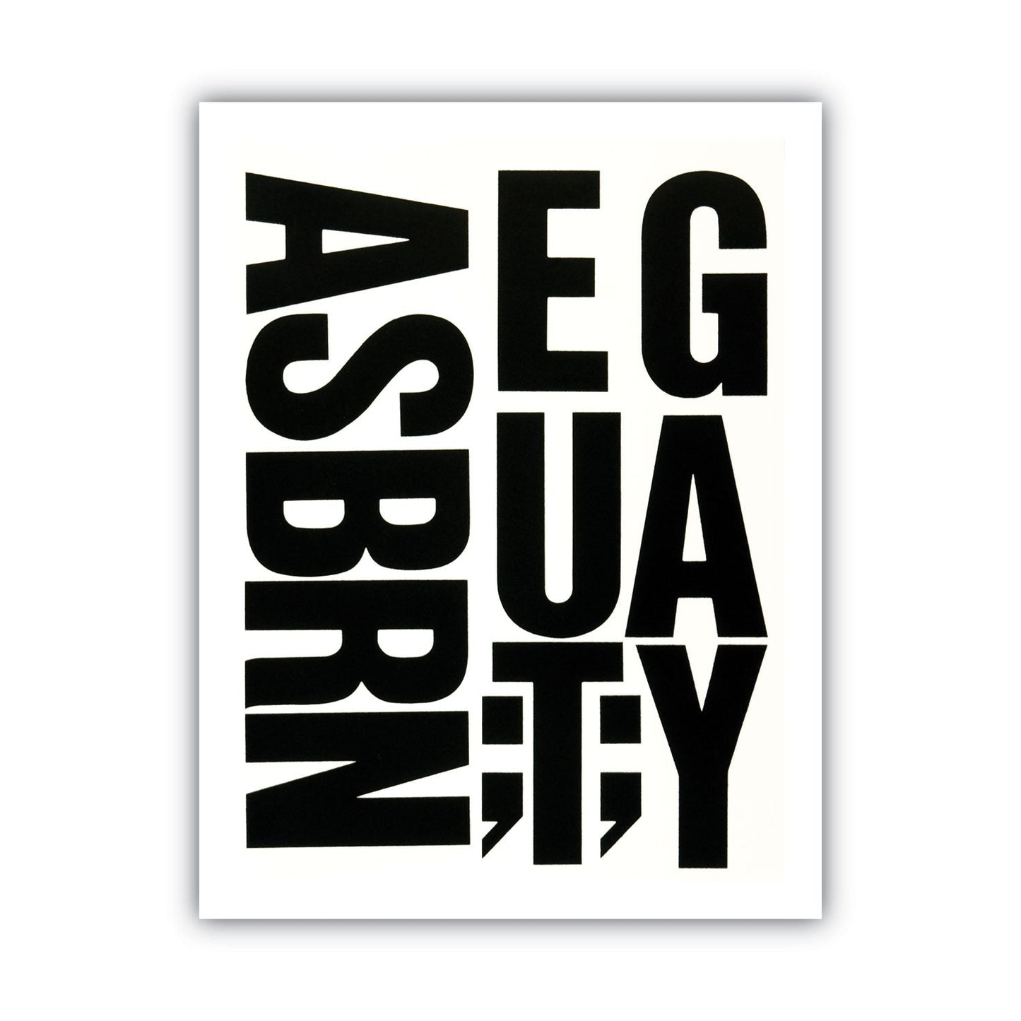 Chartpak Press-On Vinyl Uppercase Letters, Self Adhesive, Black, 4"h, 58/Pack