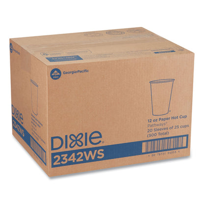 Dixie Pathways Paper Hot Cups, 12 oz, 25/Pack
