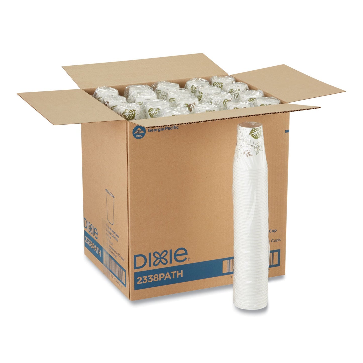 Dixie Pathways Paper Hot Cups, 8 oz, 50 Sleeve, 20 Sleeves/Carton