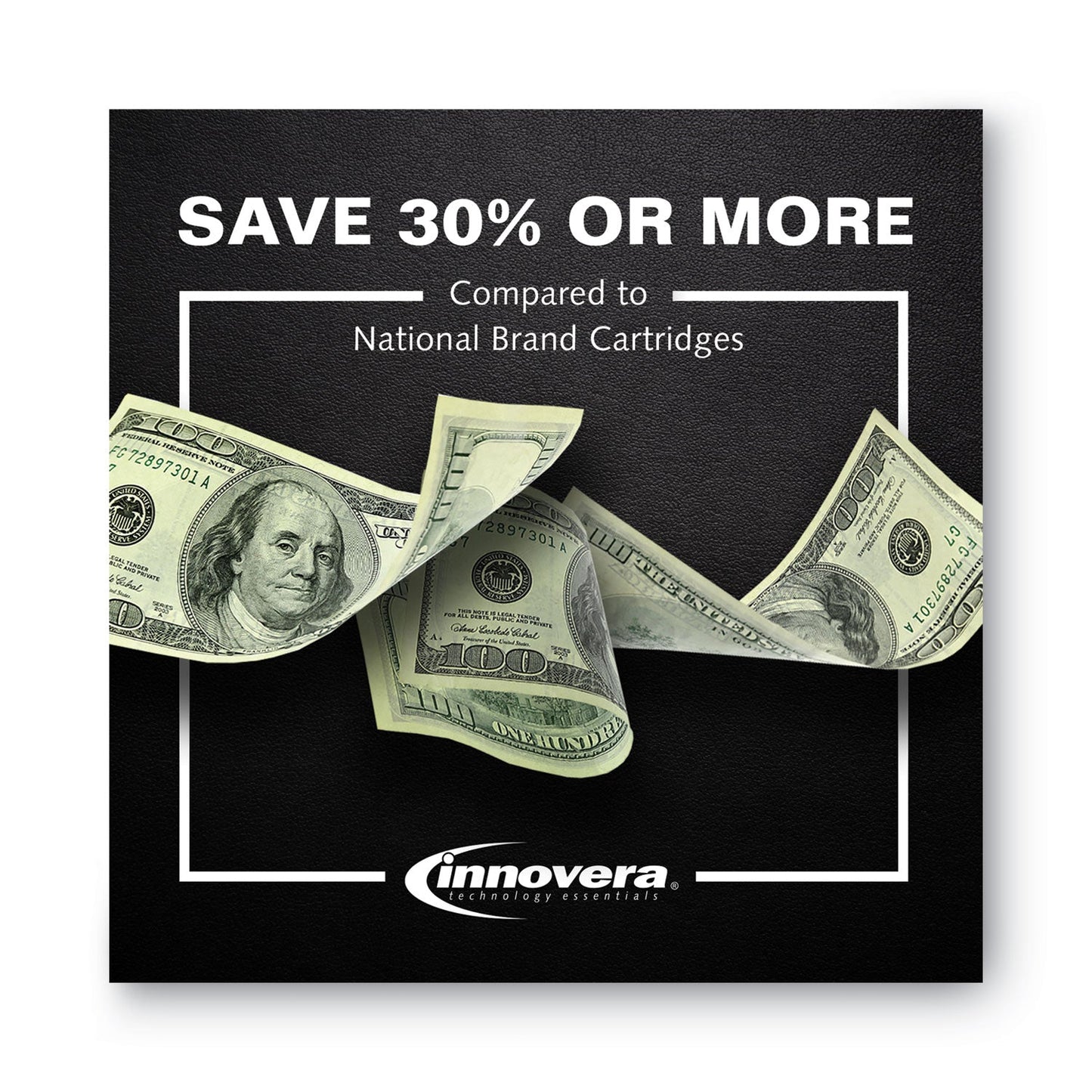 Innovera Remanufactured Black Ink, Replacement for 972 (F6T80AN), 3,500 Page-Yield