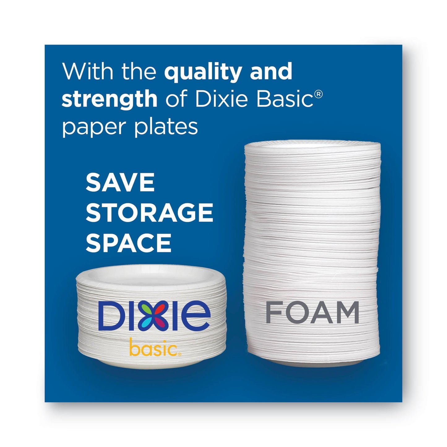 Dixie Everyday Disposable Dinnerware, Individually Wrapped, Bowl, 12 oz, White, 500/Carton