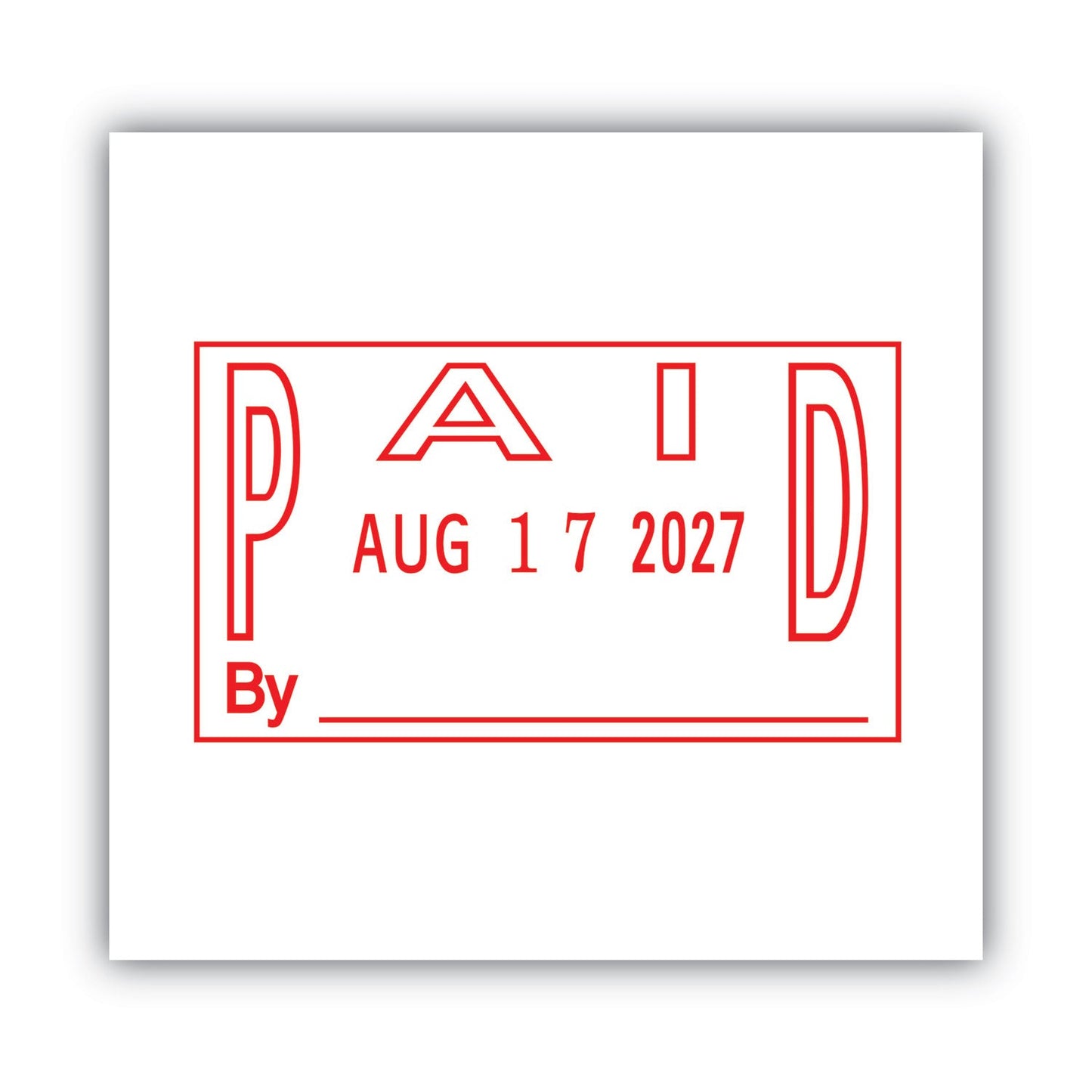 COSCO 2000PLUS ES Dater, PAID + Date, 1 x 1.81, Red