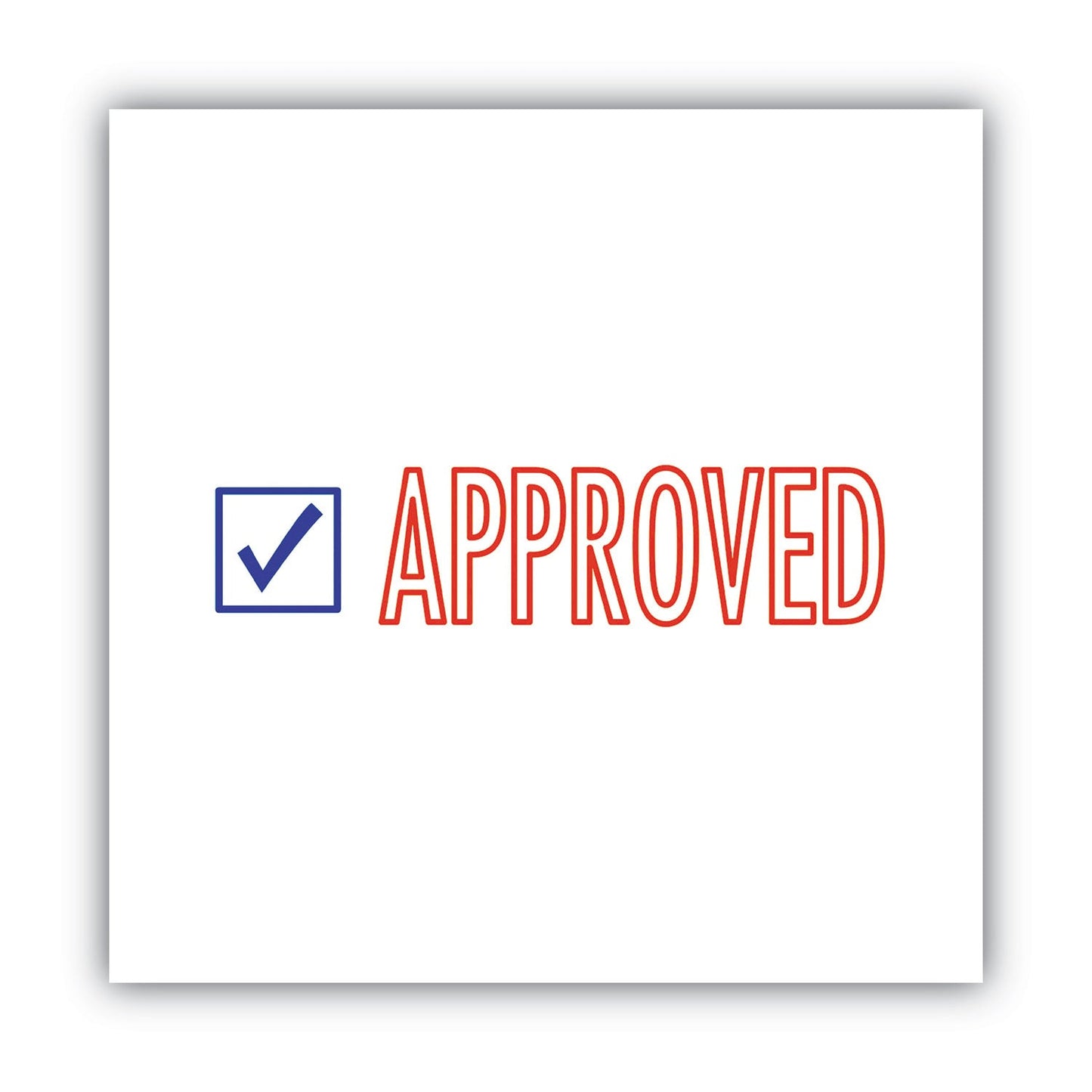 ACCUSTAMP2 Pre-Inked Shutter Stamp, Red/Blue, APPROVED, 1.63 x 0.5