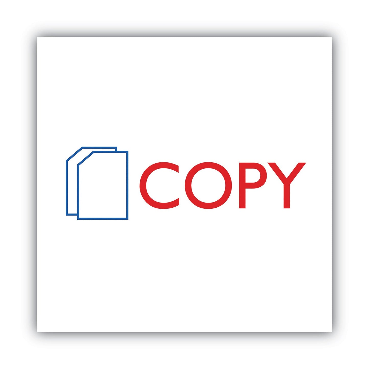 ACCUSTAMP2 Pre-Inked Shutter Stamp, Red/Blue, COPY, 1.63 x 0.5