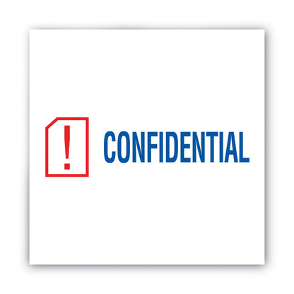 ACCUSTAMP2 Pre-Inked Shutter Stamp, Red/Blue, CONFIDENTIAL, 1.63 x 0.5