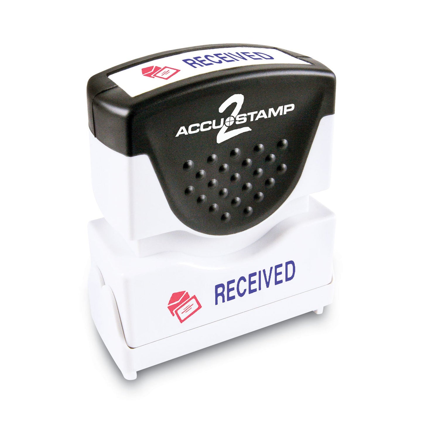 ACCUSTAMP2 Pre-Inked Shutter Stamp, Red/Blue, RECEIVED, 1.63 x 0.5