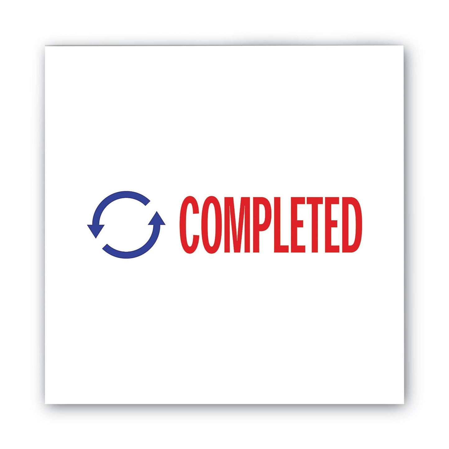 ACCUSTAMP2 Pre-Inked Shutter Stamp, Red/Blue, COMPLETED, 1.63 x 0.5