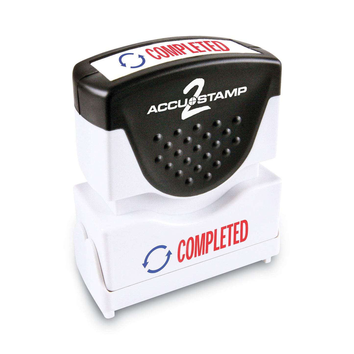 ACCUSTAMP2 Pre-Inked Shutter Stamp, Red/Blue, COMPLETED, 1.63 x 0.5