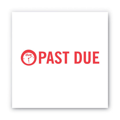 ACCUSTAMP2 Pre-Inked Shutter Stamp, Red, PAST DUE, 1.63 x 0.5