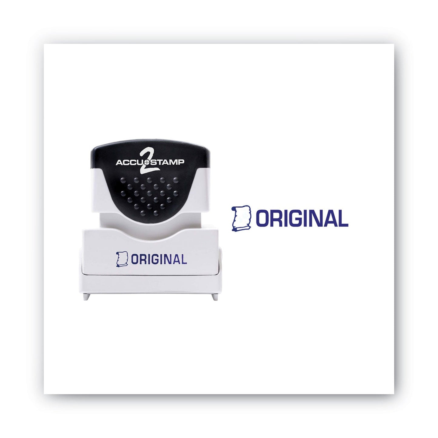 ACCUSTAMP2 Pre-Inked Shutter Stamp, Blue, ORIGINAL, 1.63 x 0.5