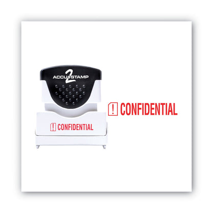 ACCUSTAMP2 Pre-Inked Shutter Stamp, Red, CONFIDENTIAL, 1.63 x 0.5