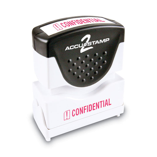 ACCUSTAMP2 Pre-Inked Shutter Stamp, Red, CONFIDENTIAL, 1.63 x 0.5