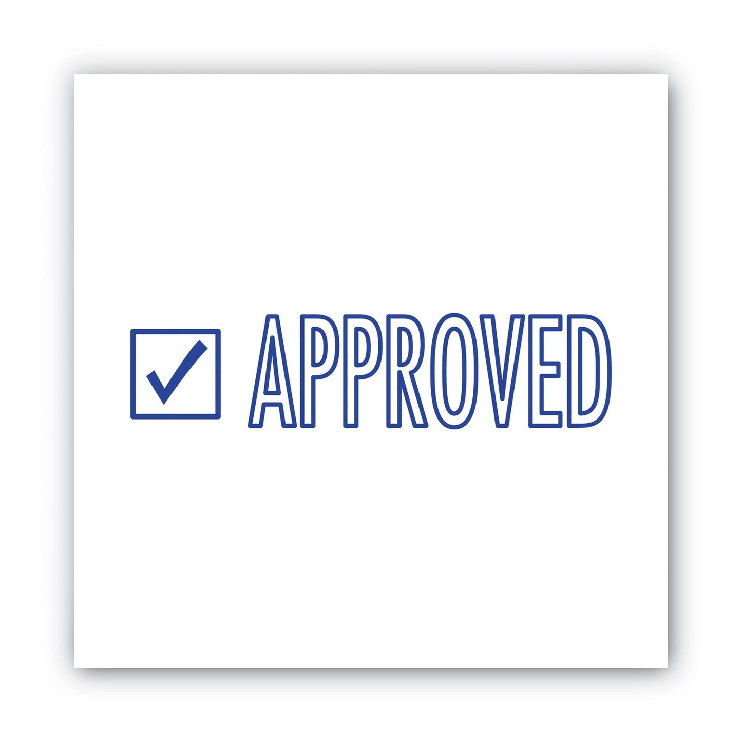 ACCUSTAMP2 Pre-Inked Shutter Stamp, Blue, APPROVED, 1.63 x 0.5