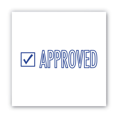 ACCUSTAMP2 Pre-Inked Shutter Stamp, Blue, APPROVED, 1.63 x 0.5