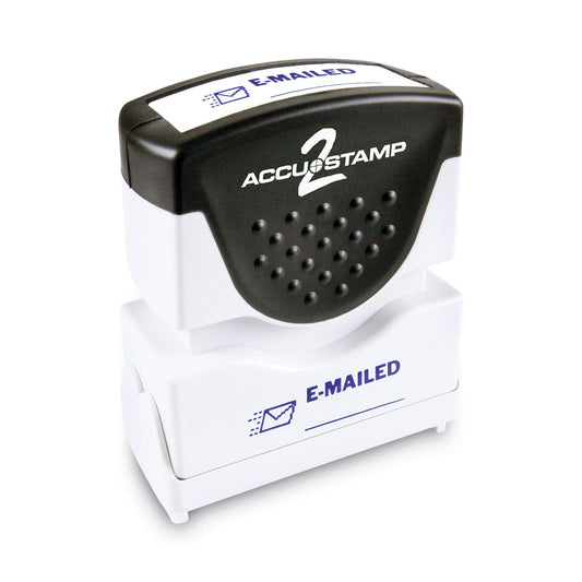 ACCUSTAMP2 Pre-Inked Shutter Stamp, Blue, EMAILED, 1.63 x 0.5