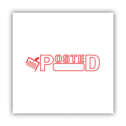 ACCUSTAMP2 Pre-Inked Shutter Stamp, Red, POSTED, 1.63 x 0.5