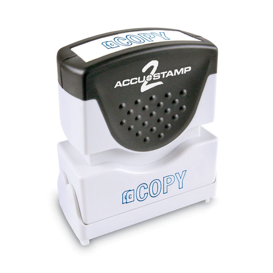 ACCUSTAMP2 Pre-Inked Shutter Stamp, Blue, COPY, 1.63 x 0.5