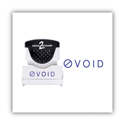 ACCUSTAMP2 Pre-Inked Shutter Stamp, Blue, VOID, 1.63 x 0.5