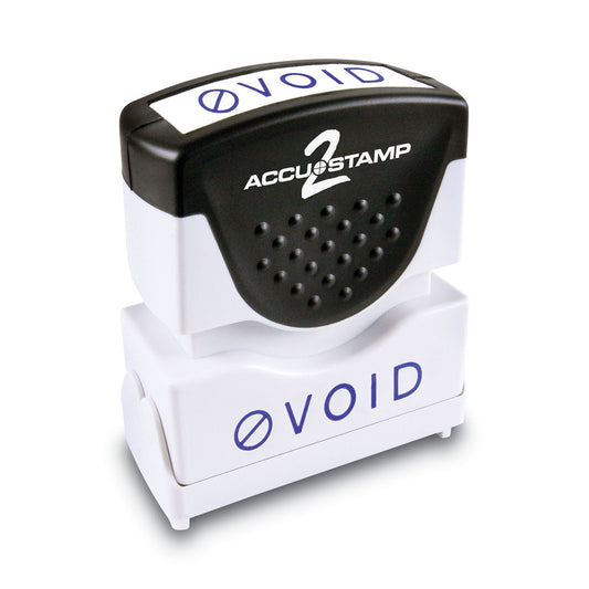 ACCUSTAMP2 Pre-Inked Shutter Stamp, Blue, VOID, 1.63 x 0.5