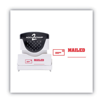 ACCUSTAMP2 Pre-Inked Shutter Stamp, Red, MAILED, 1.63 x 0.5