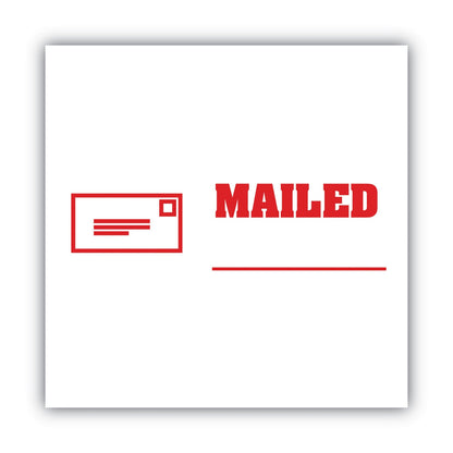 ACCUSTAMP2 Pre-Inked Shutter Stamp, Red, MAILED, 1.63 x 0.5