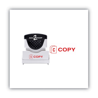 ACCUSTAMP2 Pre-Inked Shutter Stamp, Red, COPY, 1.63 x 0.5