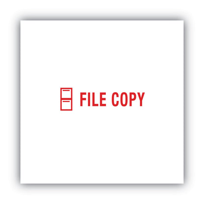 ACCUSTAMP2 Pre-Inked Shutter Stamp, Red, FILE COPY, 1.63 x 0.5