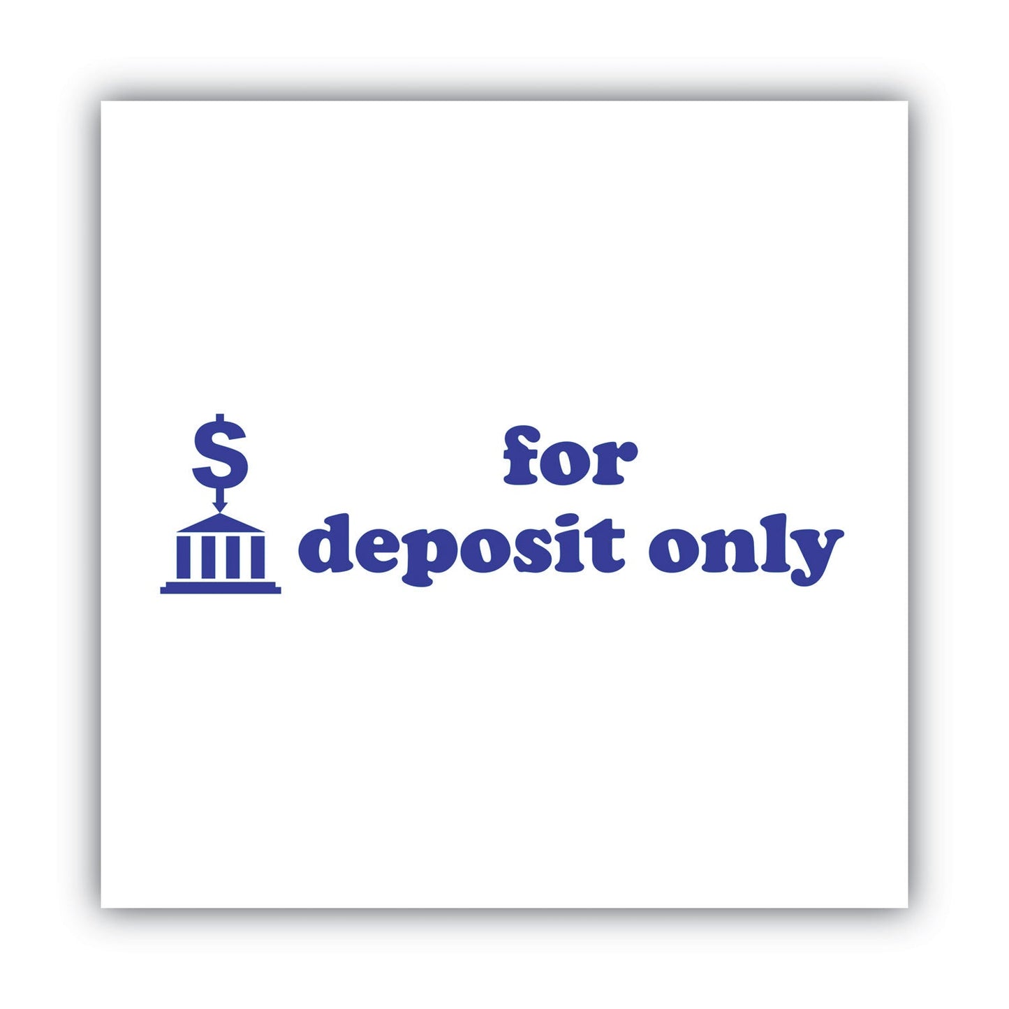 ACCUSTAMP2 Pre-Inked Shutter Stamp, Blue, FOR DEPOSIT ONLY, 1.63 x 0.5
