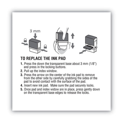 COSCO 2000PLUS Replacement Ink Pad for 2000PLUS 1SI40PGL and 1SI40P, 2.38" x 0.25", Blue