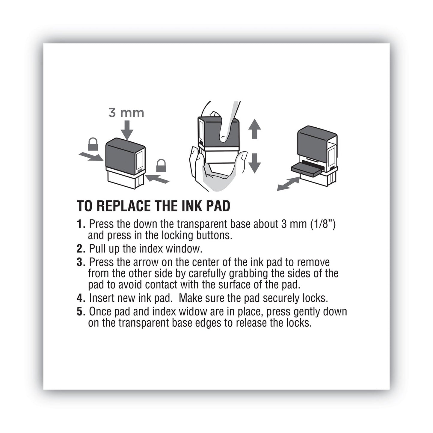 COSCO 2000PLUS Replacement Ink Pad for 2000PLUS 1SI40PGL and 1SI40P, 2.38" x 0.25", Red